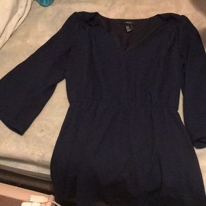 Flowy navy dress forever 21